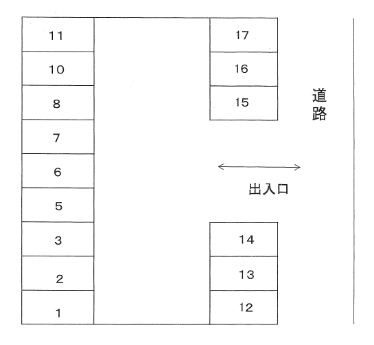 城南町浅井駐車場の駐車配置図