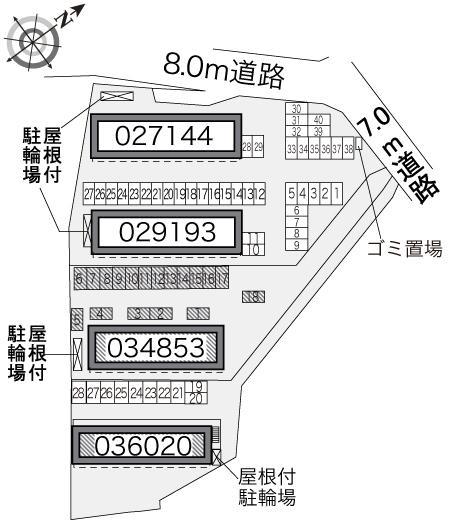 アルタフォレⅢ(34853)の駐車配置図