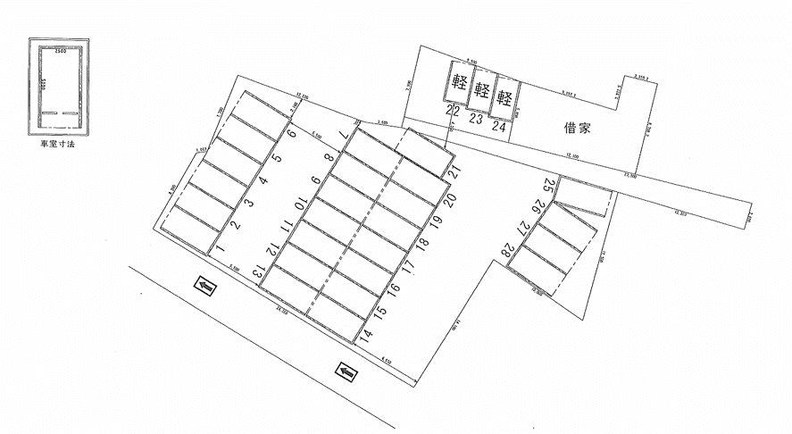 鷹見町の駐車配置図