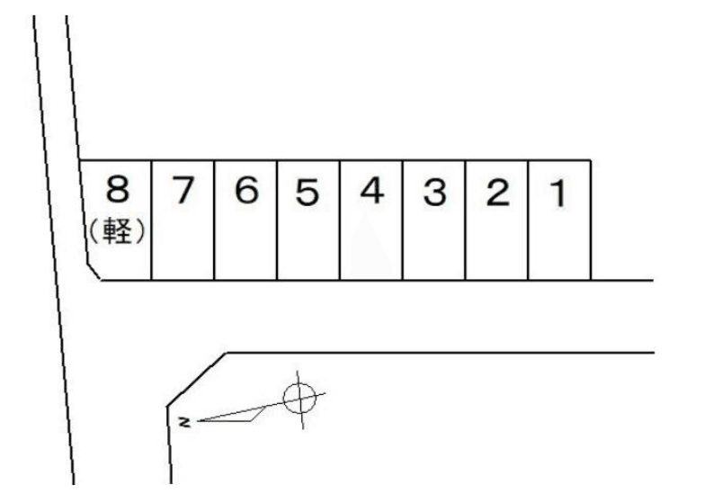 丹治駐車場Ⅱの駐車配置図