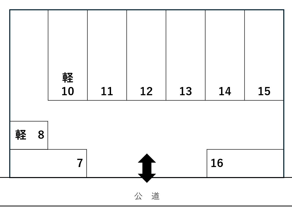 No.7駐車場の駐車配置図