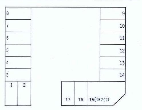 Ｋパーキングの駐車配置図