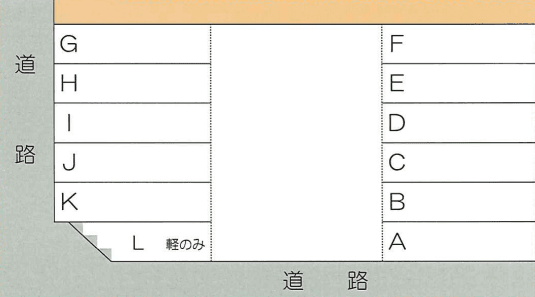 月極N・パーキングの駐車配置図