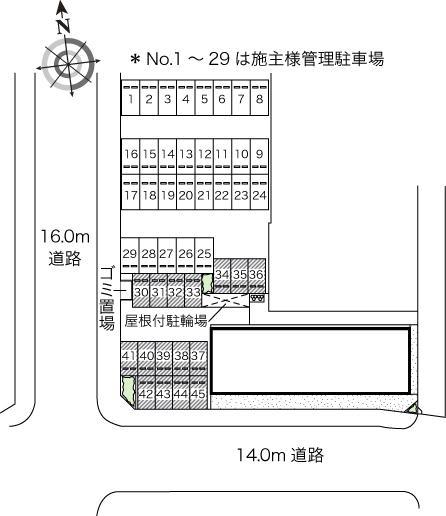 エストロワールドゥ(45488)の駐車配置図