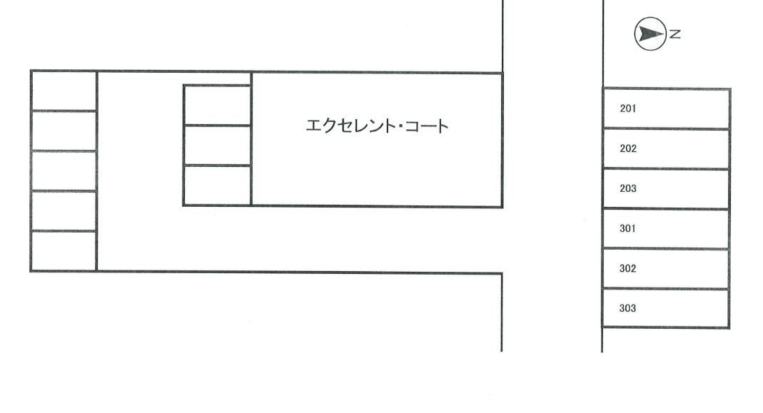 エクセレント・コートの駐車配置図