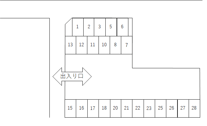 加藤第一駐車場の駐車配置図