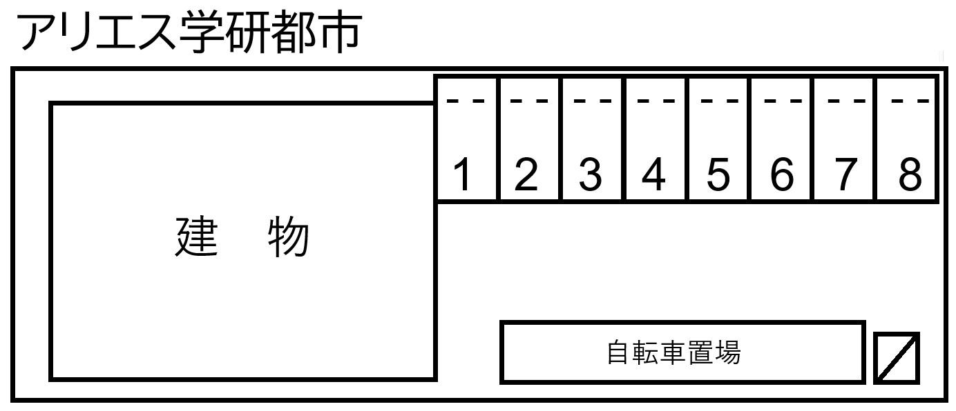アリエス学研都市の駐車配置図