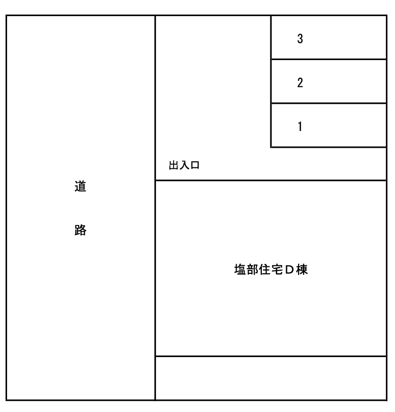 塩部駐車場（北）の駐車配置図