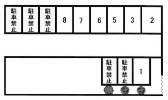 荒井早宮駐車場の駐車配置図