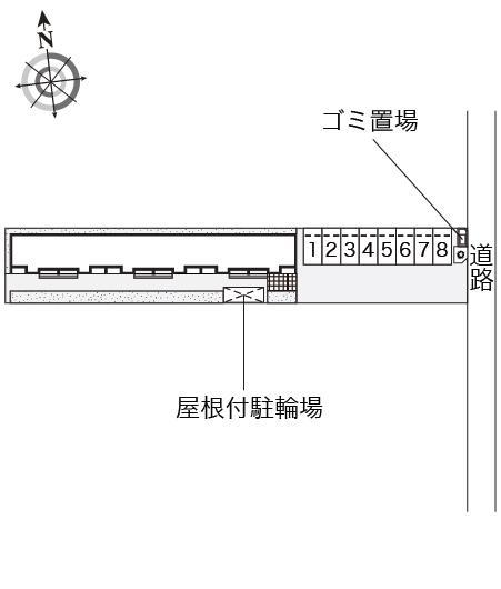 ファミーユＳ(54265)の駐車配置図