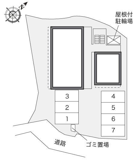 カサブランカ石神(32960)の駐車配置図