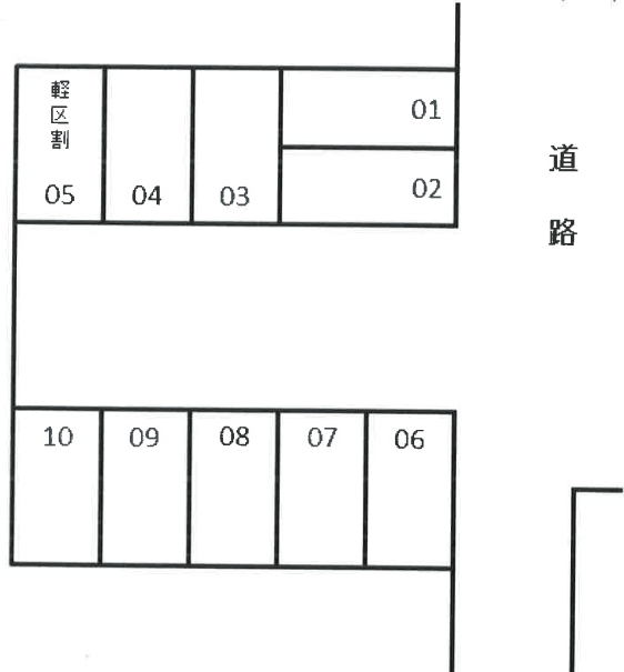 峰岸第２パーキングの駐車配置図