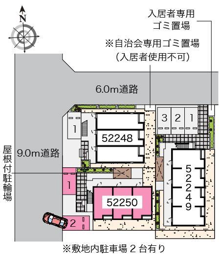 エムズ早渕Ⅱ(52250)の駐車配置図