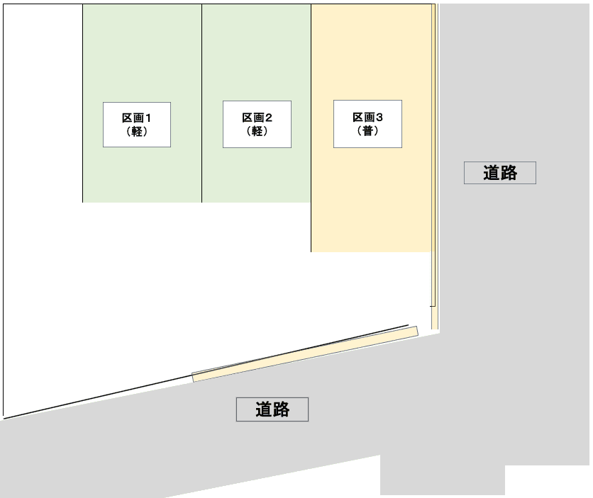 神領町月極駐車場の駐車配置図