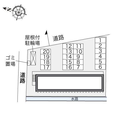 白鳥(34061)の駐車配置図
