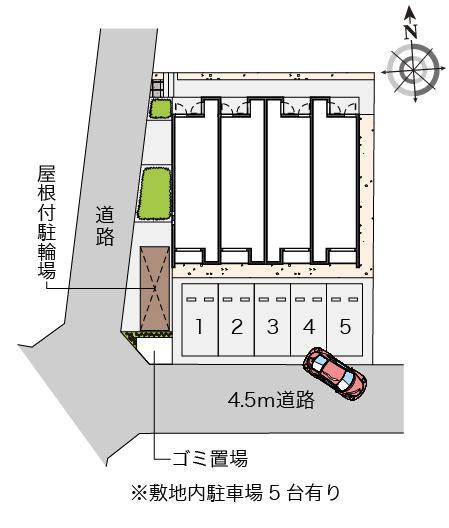 クレイノバーム(56573)の駐車配置図