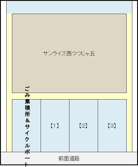 サンライズ西つつじケ丘の駐車配置図