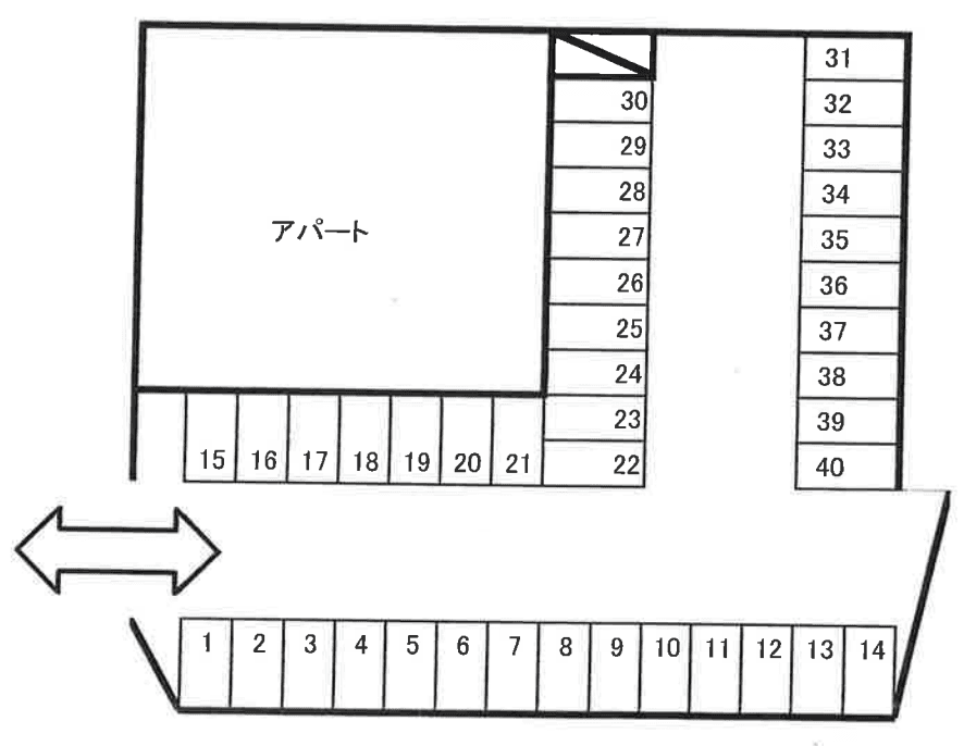 ブランジュ根岸台駐車場の駐車配置図