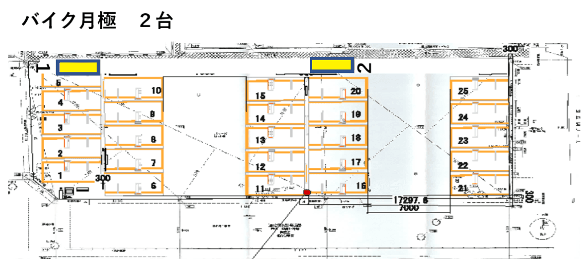 【バイク】弥生台駅前第１の駐車配置図