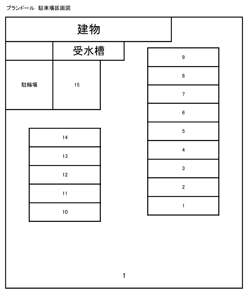 川越市砂新田4丁目駐車場（ブランドール）の駐車配置図