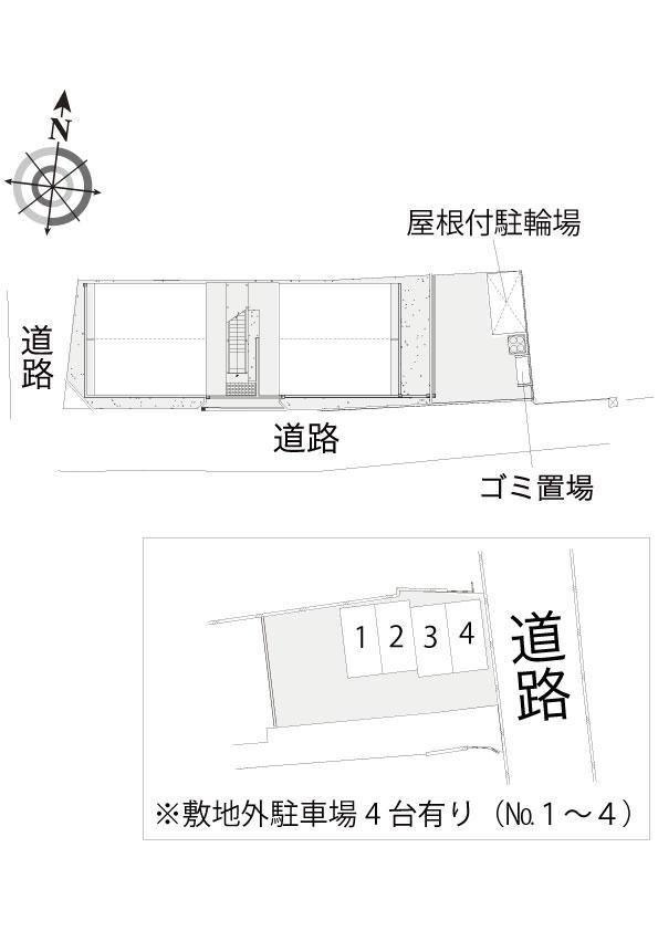 サンオーク(41651) 敷地外駐車場の駐車配置図