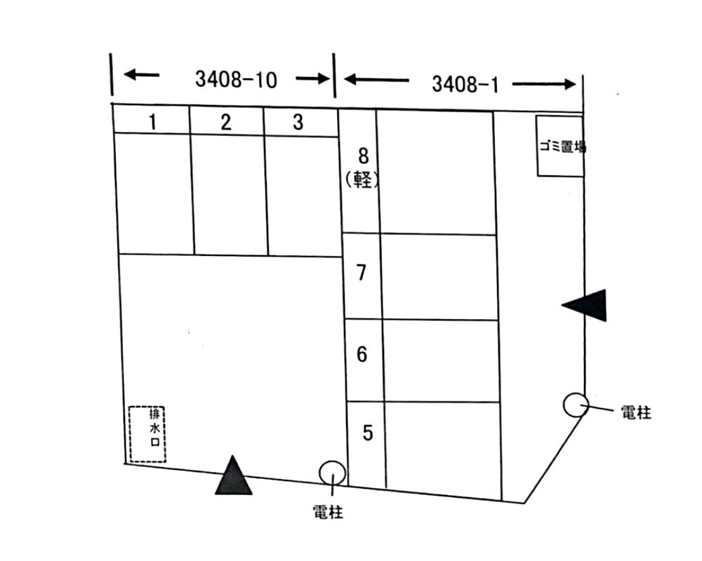 秀の木パーキングの駐車配置図