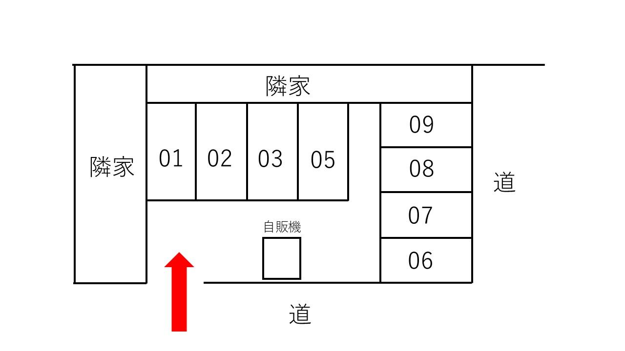 沼田駐車場Cの駐車配置図