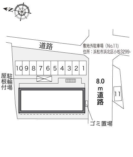 グレース小松(33802)の駐車配置図