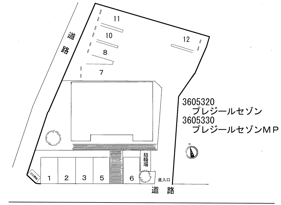 プレジールセゾンＭＰの駐車配置図