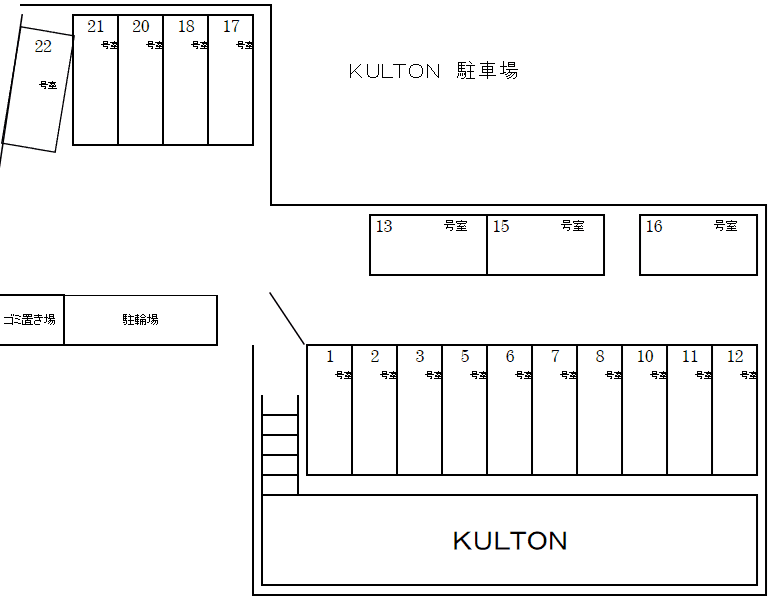 Kultonの駐車配置図