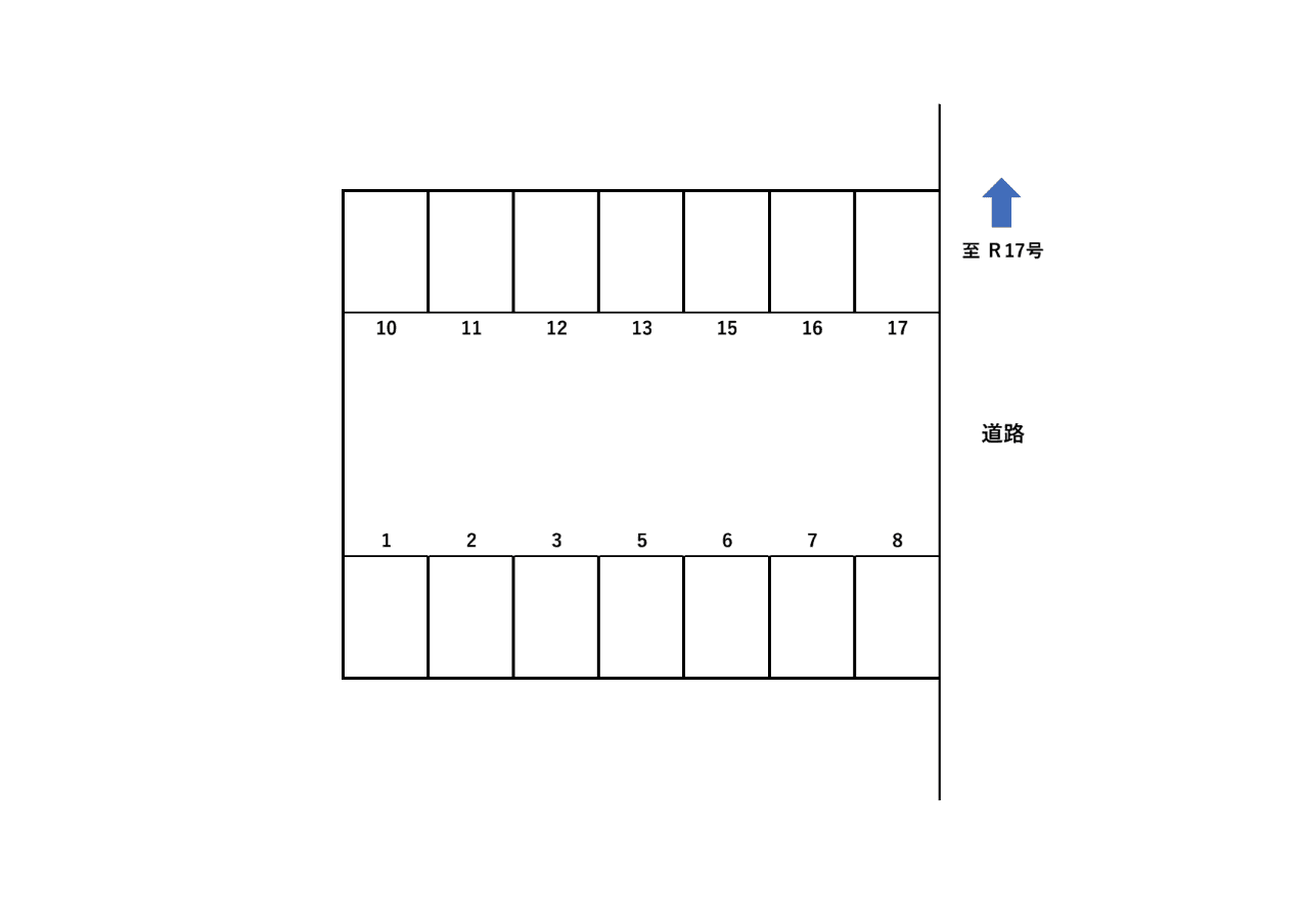 岡里K駐車場の駐車配置図