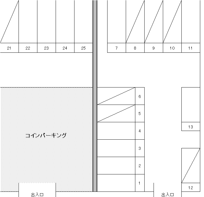 第２広尾田中駐車場の駐車配置図