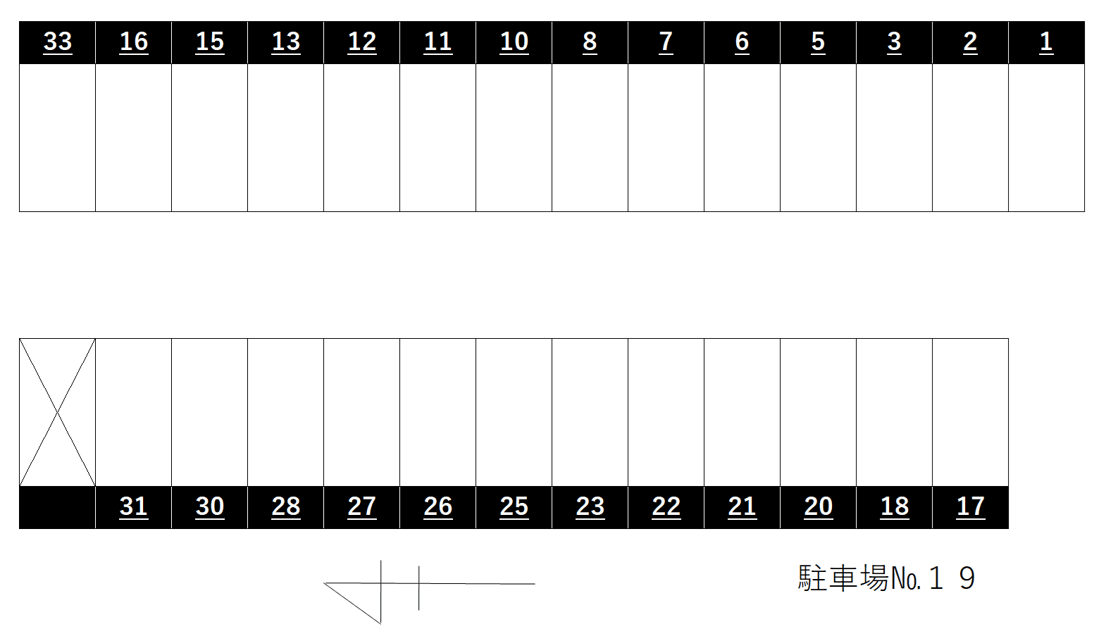 No.19の駐車配置図