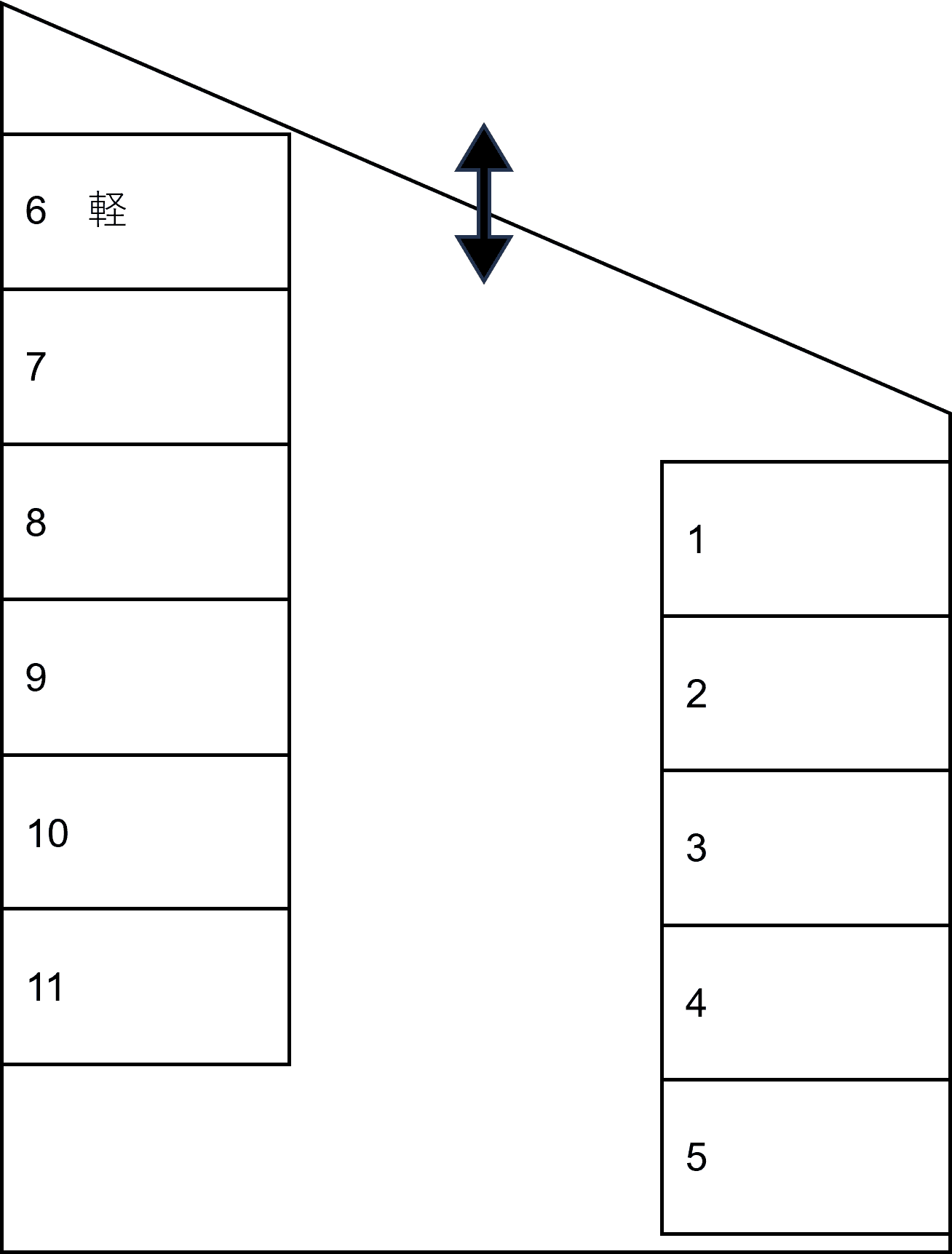 Kパーキングの駐車配置図