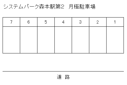 システムパーク森本駅第二の駐車配置図