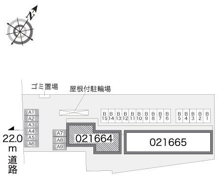 キャロットＡ(21664)の駐車配置図