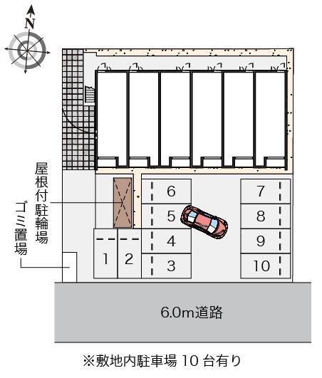 クレイノＨＡＲＵ(57397)の駐車配置図