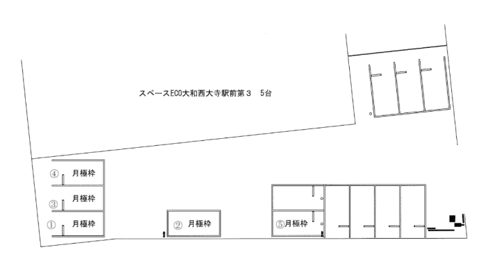 大和西大寺駅前第３の駐車配置図