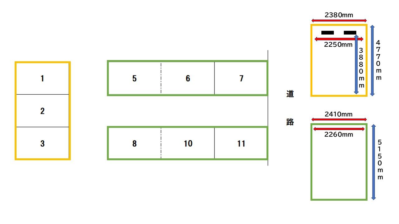 弥生２丁目Ｎパーキングの駐車配置図