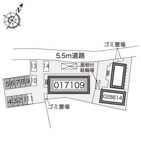 ホークヒルズ(17109)の駐車配置図