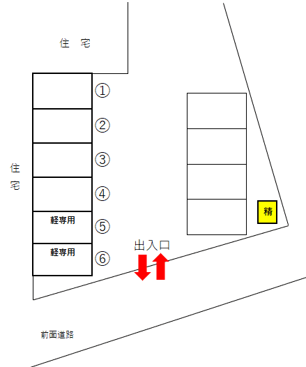 瑞穂武蔵第3の駐車配置図
