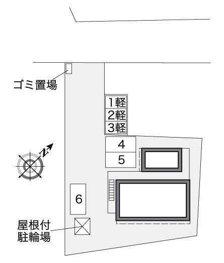 桜景(39137)　敷地外駐車場の駐車配置図