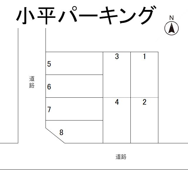 小平パーキングの駐車配置図