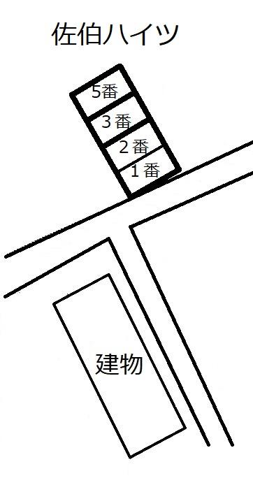 佐伯ハイツの駐車配置図