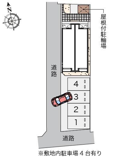 クレイノＢｌｕｅｂｅｌｌＷＤ(57449)の駐車配置図