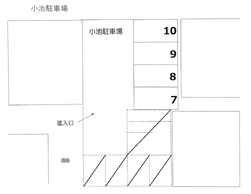 小池駐車場の駐車配置図