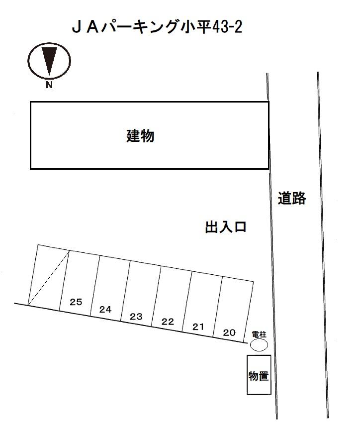 ＪＡパーキング小平43-2の駐車配置図