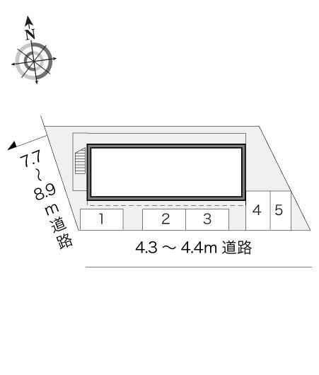 ヴィラ　フローラル(17776)の駐車配置図