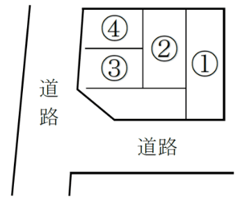 作新台H駐車場の駐車配置図