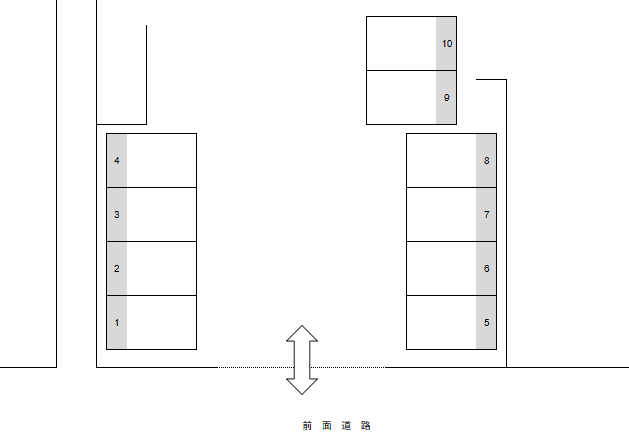 紫竹1駐車場の駐車配置図